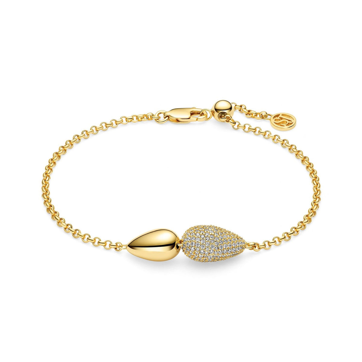Sif Jakobs 18K gold plated Goccia Due Bracelet SJ-B2589-CZ-YG