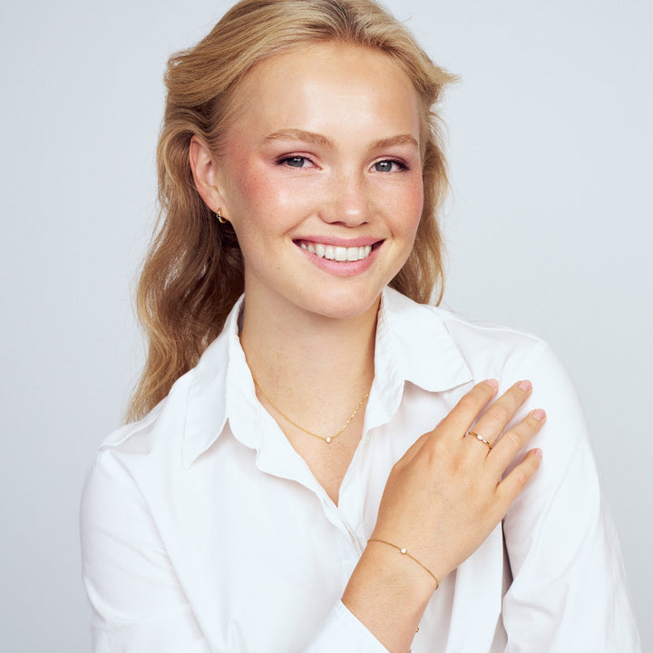 18k Gold Plated Blue Zirconia Sarzana Uno Bracelet SJ-B2632-BL-YG