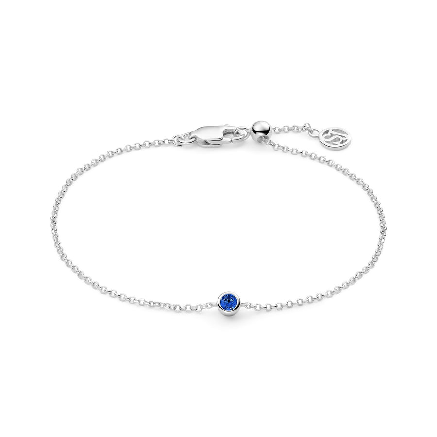 Sterling Silver Blue Zirconia Sarzana Uno Bracelet SJ-B2632-BL