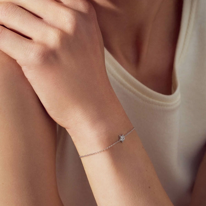 Sterling Silver White Zirconia Astri Bracelet SJ-B2706-CZ
