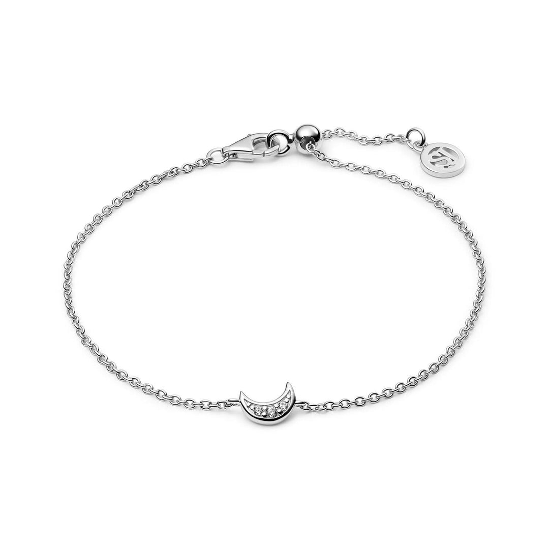 Sterling Silver White Zirconia Luna Bracelet SJ-B2707-CZ