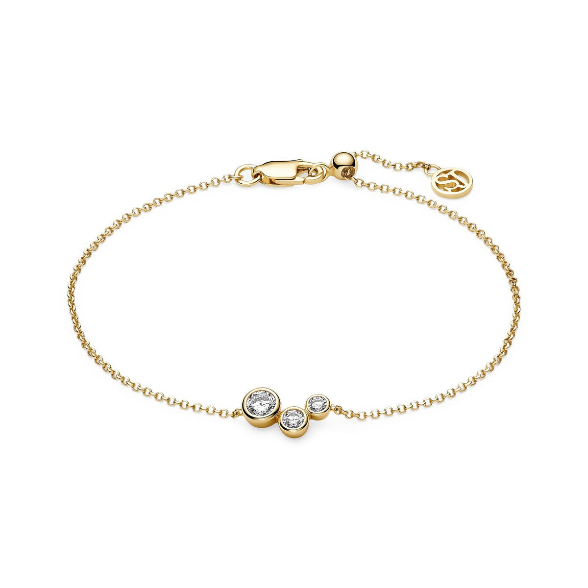 Sif Jakobs 18k Gold Plated Sardinien Tre Bracelet SJ-B2731-CZ-YG