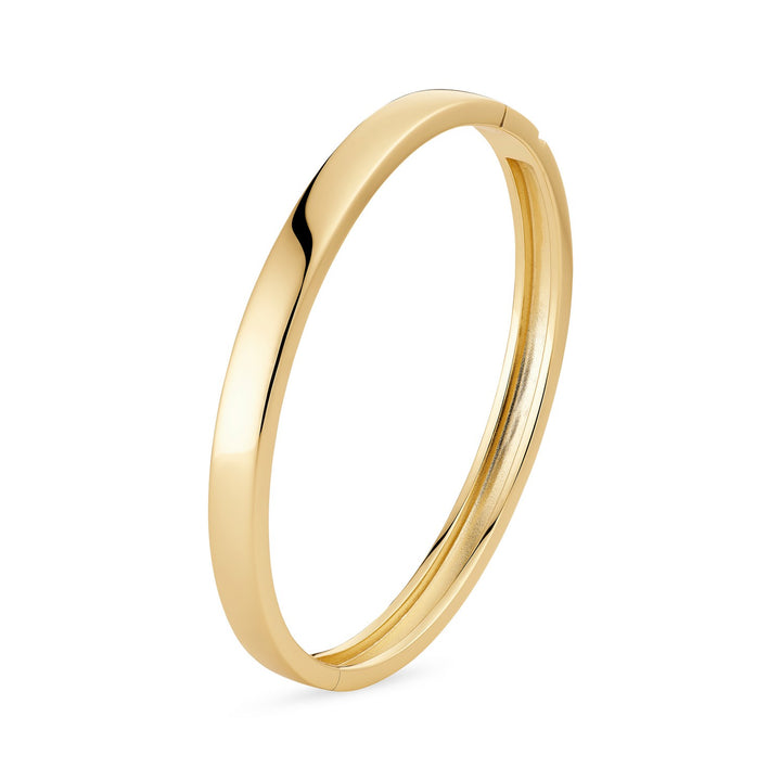 Gold ring on a white background