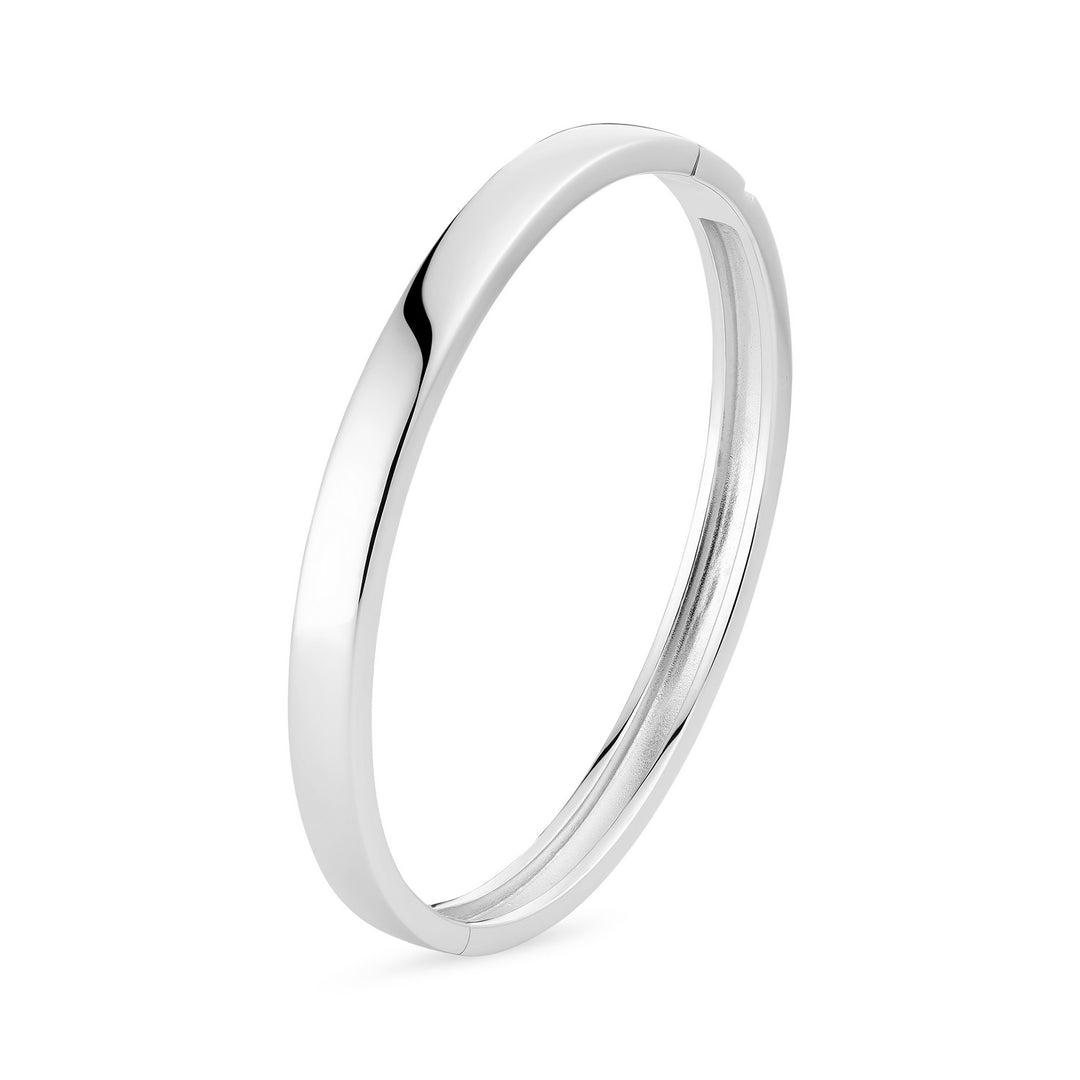 Silver ring on a white background