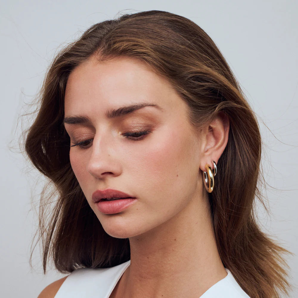 Sif Jakobs 925 Sterling Silver Carrara Pianura Medio Earrings SJ-E2471-2YG