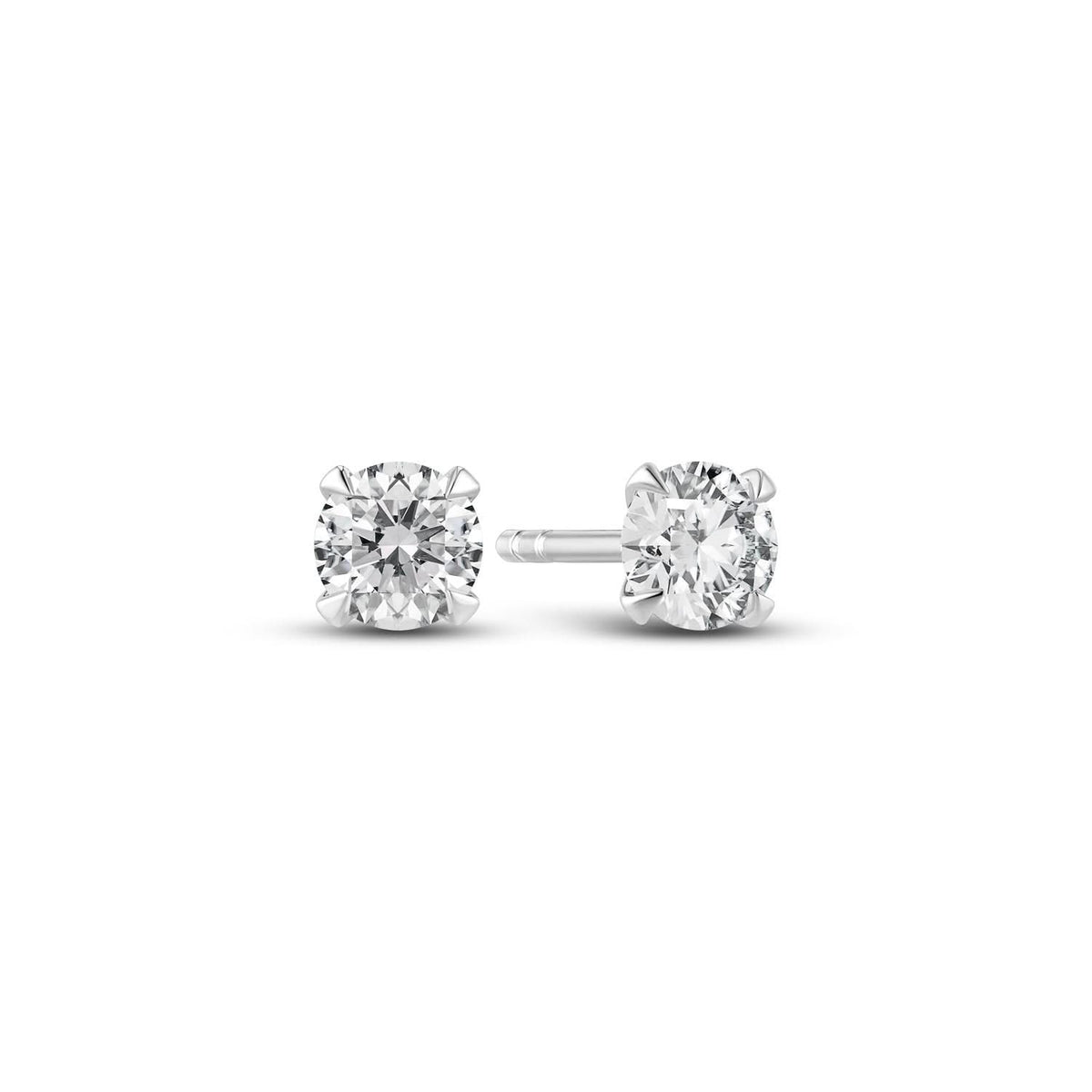 14k White Gold Venice Piccolo Diamond Earrings SJ-E2501-WD-WG, stunning solitaire earrings featuring 0.22 ct round brilliant cut lab-grown diamonds, designed for a radiant sparkle, perfect luxury earrings.