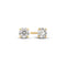 Close-up view of the 14k Yellow Gold Venice Piccolo Single Diamond Earring SJ-E2501-WD-YG-1, showcasing the exquisite detailing of the 0.11 ct lab-grown diamond earring with TW G-H color and VS clarity, ideal for a sophisticated look.