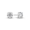 Pair of 14k White Gold Venice Medio Single Diamond Earrings SJ-E2502-WD-WG-1 showcasing two exquisite 0.25 ct round brilliant cut lab-grown diamonds for a luxurious style.