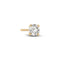 Elegant side view of the 14k Yellow Gold Venice Medio Diamond Earrings SJ-E2502-WD-YG, highlighting the exquisite round brilliant cut diamonds.