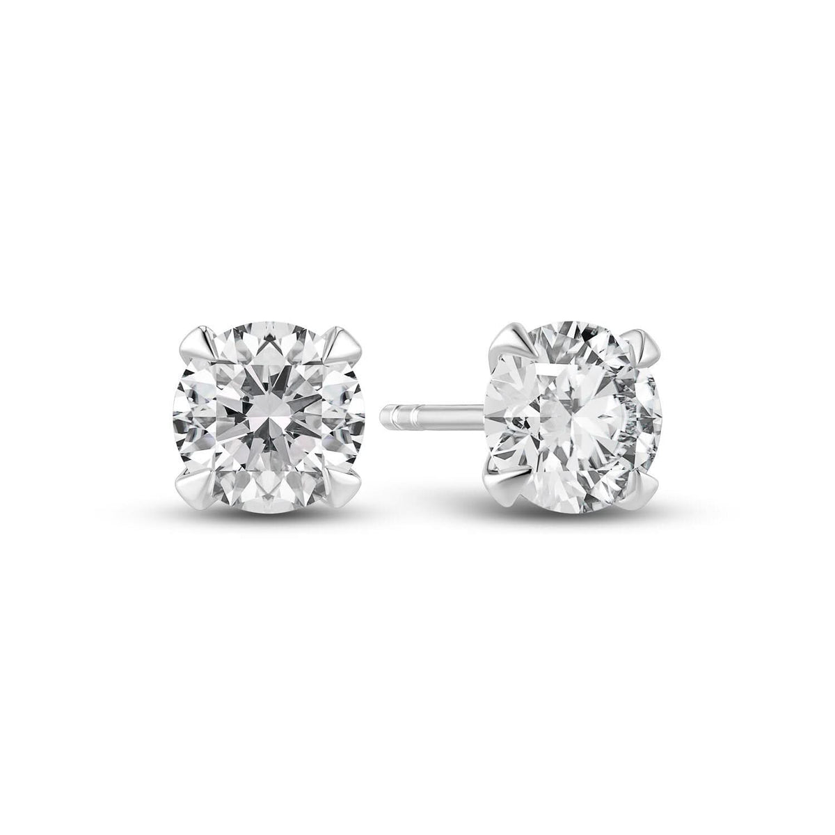 14k White Gold Venice Grande Diamond Earrings SJ-E2503-WD-WG, luxurious earrings adorned with round brilliant cut lab-grown diamonds.