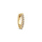 14k Yellow Gold Alba Piccolo Single Diamond Earring SJ-E2510-WD-YG-1 featuring a polished surface and adorned with multiple lab-grown diamonds, showcasing elegance and luxury.