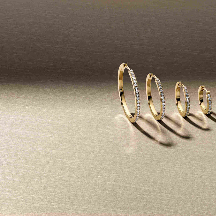 14k Yellow Gold Alba Medio Diamond Earrings SJ-E2511-WD-YG