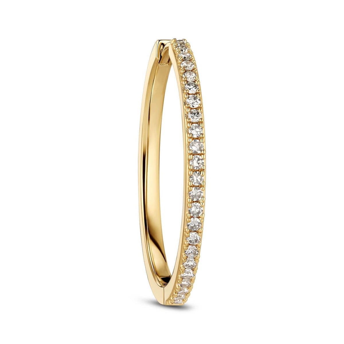 Elegant 14k Yellow Gold Alba X-Grande Diamond Earrings SJ-E2513-WD-YG, highlighting a slender profile and radiant lab-grown diamonds, perfect luxury earrings.