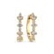 14k Yellow Gold Brina Creolo Diamond Earrings SJ-E2535-WD-YG featuring a polished surface set with 0.85 ct round brilliant cut lab-grown diamonds, embodying luxury and elegance in earrings.