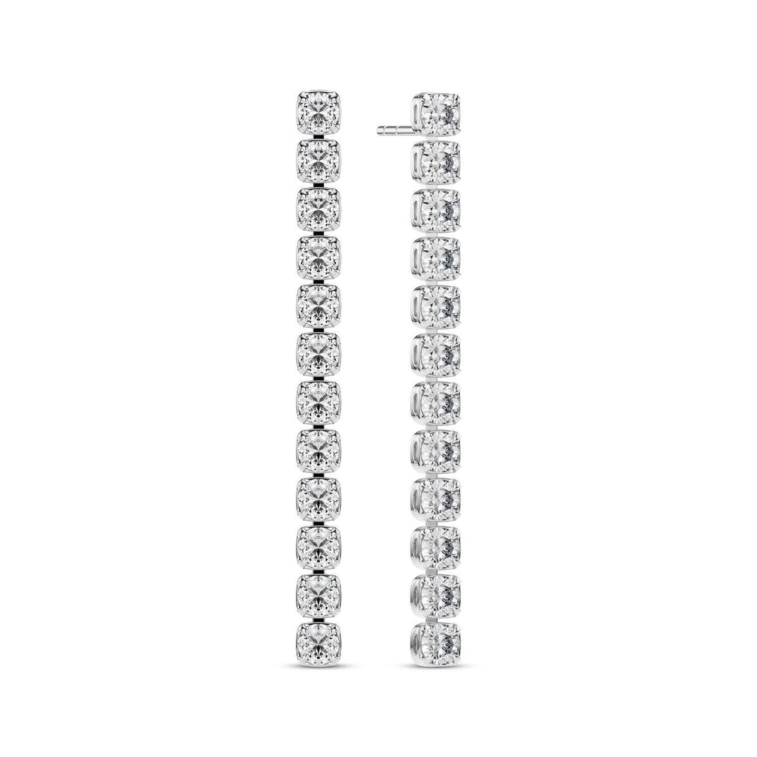 14k White Gold Diamante Diamond Earrings SJ-E2560-WD-WG