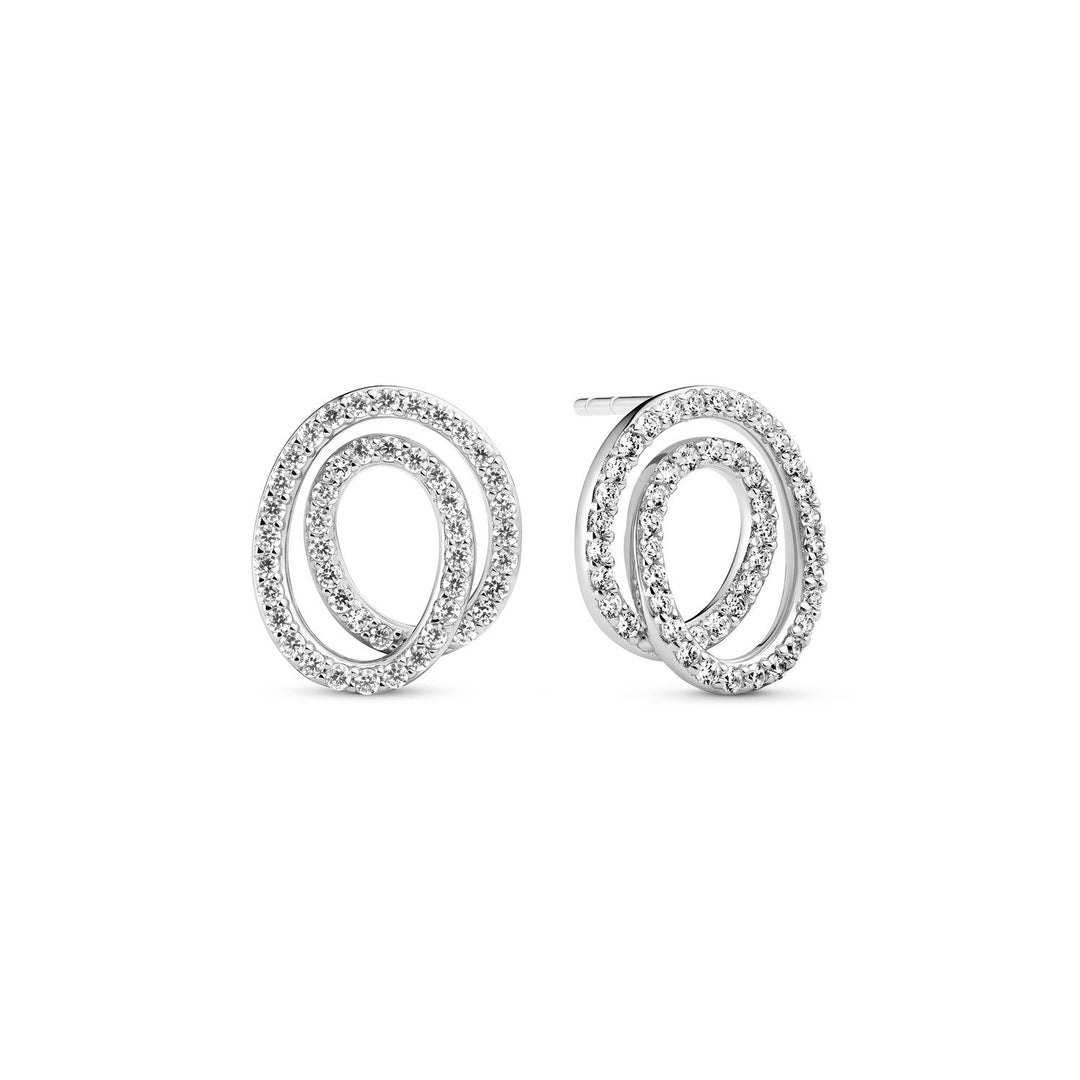 Sif Jakobs 925 Sterling Silver Spirale Due Piccolo Earrings SJ-E2577-CZ