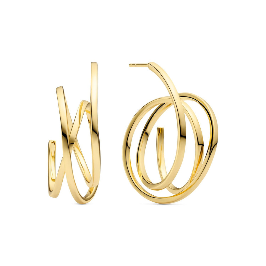 Sif Jakobs 18K gold plated Spirale Pianura Grande Earrings SJ-E2591-YG