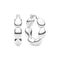 Sif Jakobs 925 Sterling Silver Goccia Cerchietto Piccolo Earrings SJ-E2596