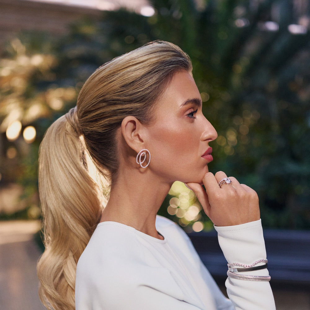 Sif Jakobs 18k Gold Plated Spirale Due Grande Earrings SJ-E2599-CZ-YG