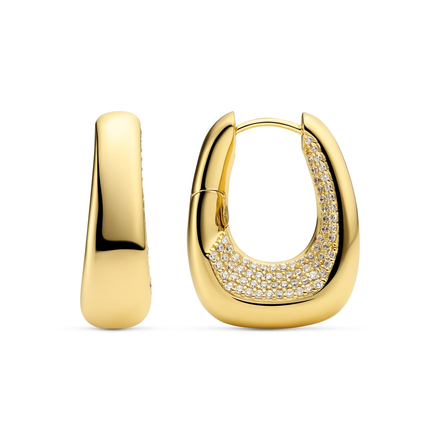Sif Jakobs 18K gold plated Borsa Grande Earrings SJ-E2621-CZ-YG
