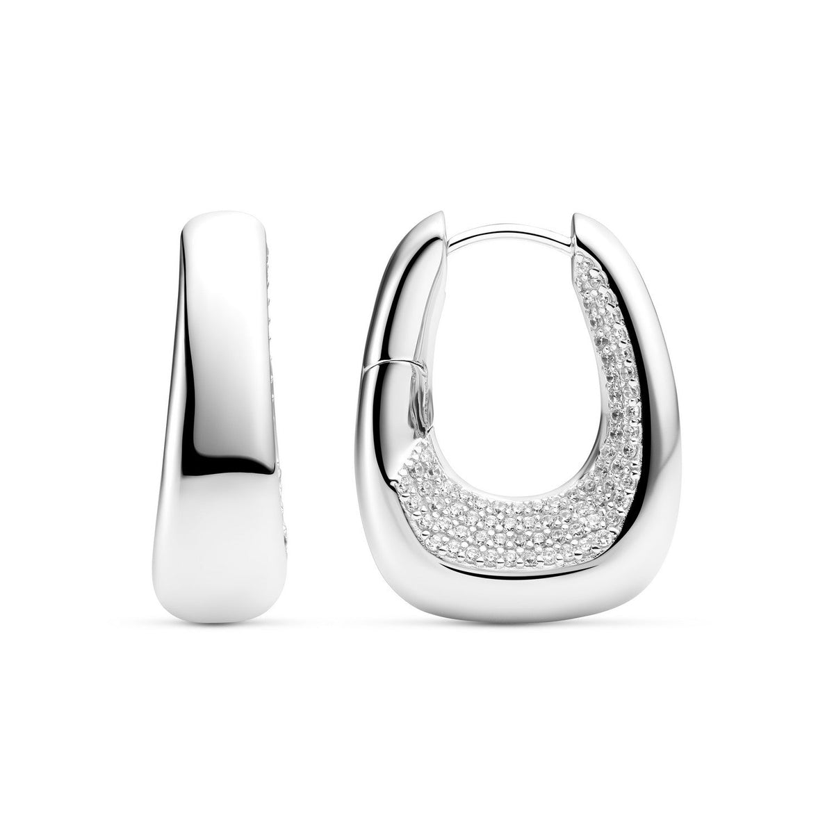 Sif Jakobs 925 Sterling Silver Borsa Grande Earrings SJ-E2621-CZ