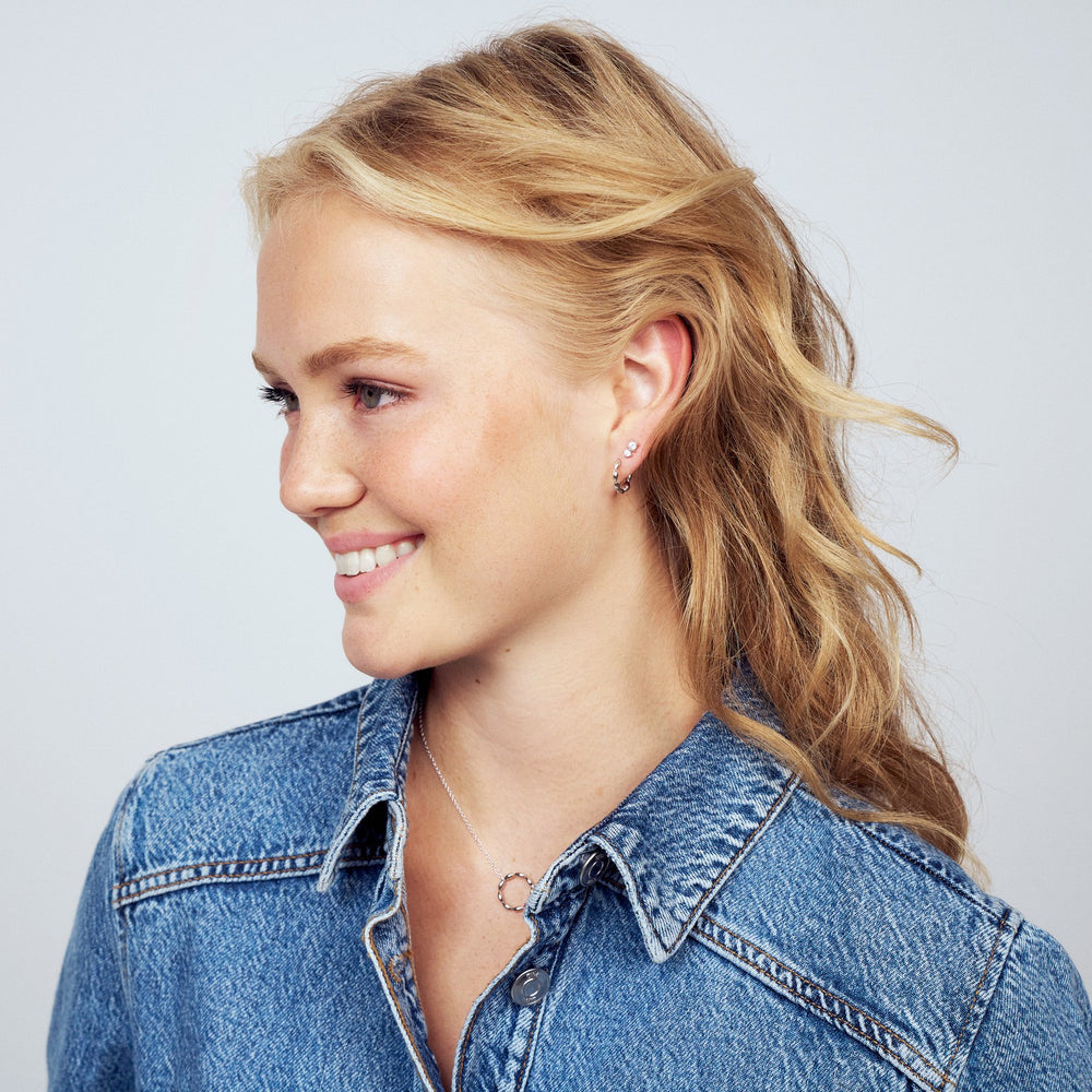 Sterling Silver Gocciolina Creolo Earrings SJ-E2627