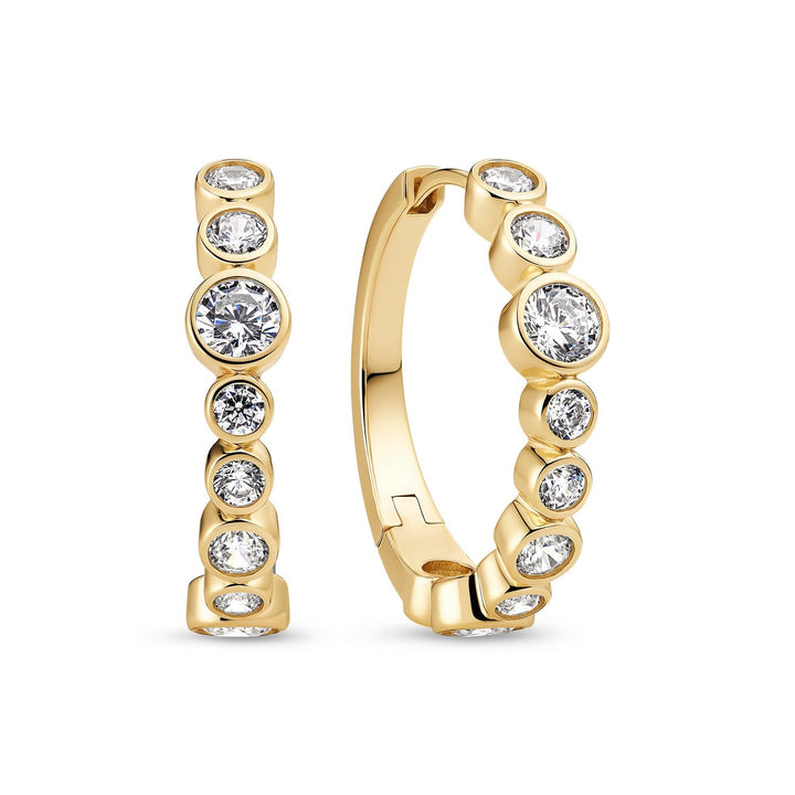 Sif Jakobs 18k Gold Plated Sardinien Creolo Earrings SJ-E2669-CZ-YG