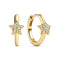18k Gold Plated White Zirconia Astri Creolo Earrings SJ-E2704-CZ-YG