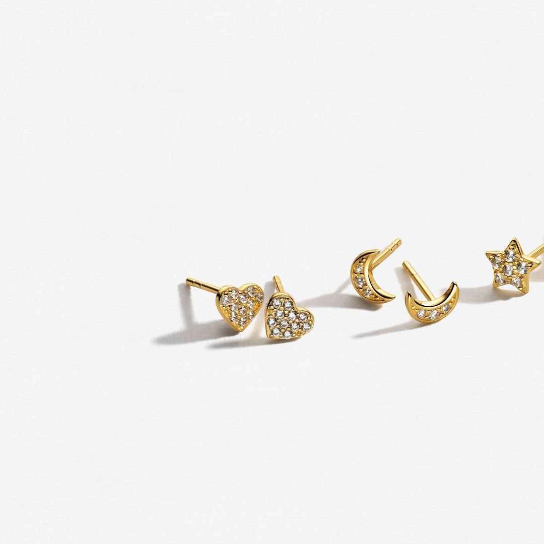 18K Gold Plated White Zirconia Astri Earrings SJ-E2706-CZ-YG