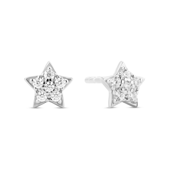 Sterling Silver White Zirconia Astri Earrings SJ-E2706-CZ