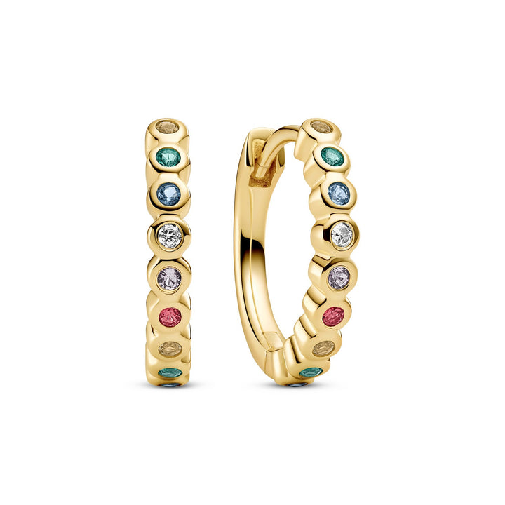 18k Gold Plated Multicoloured Zirconia Sarzana Earrings SJ-E2750-XCZ-YG