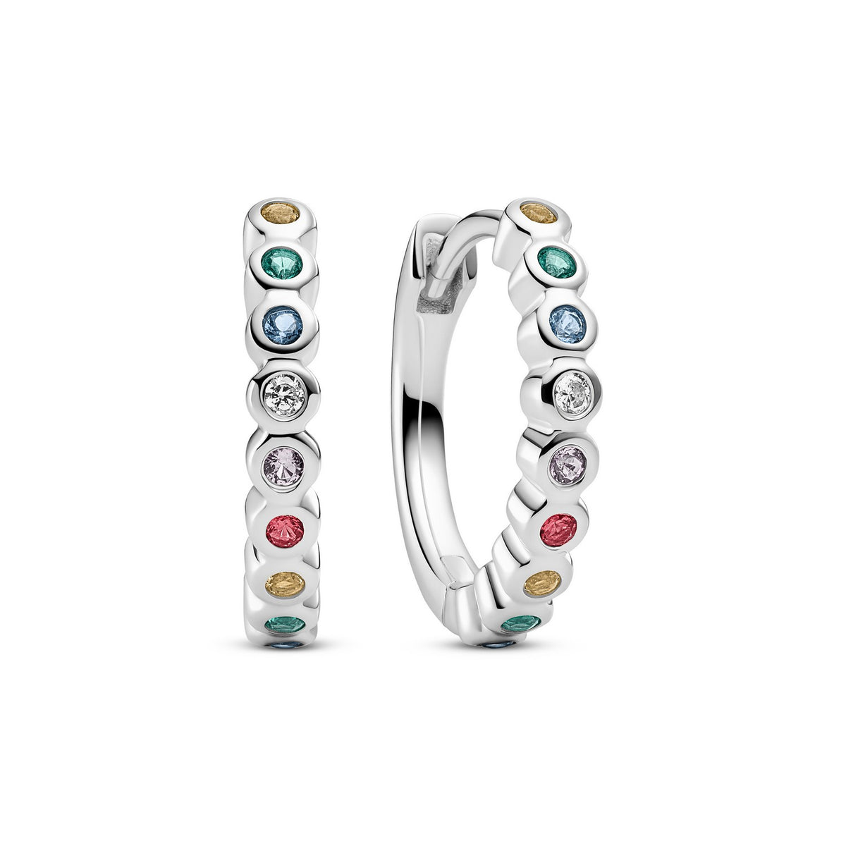 Sterling Silver Multicoloured Zirconia Sarzana Earrings SJ-E2750-XCZ