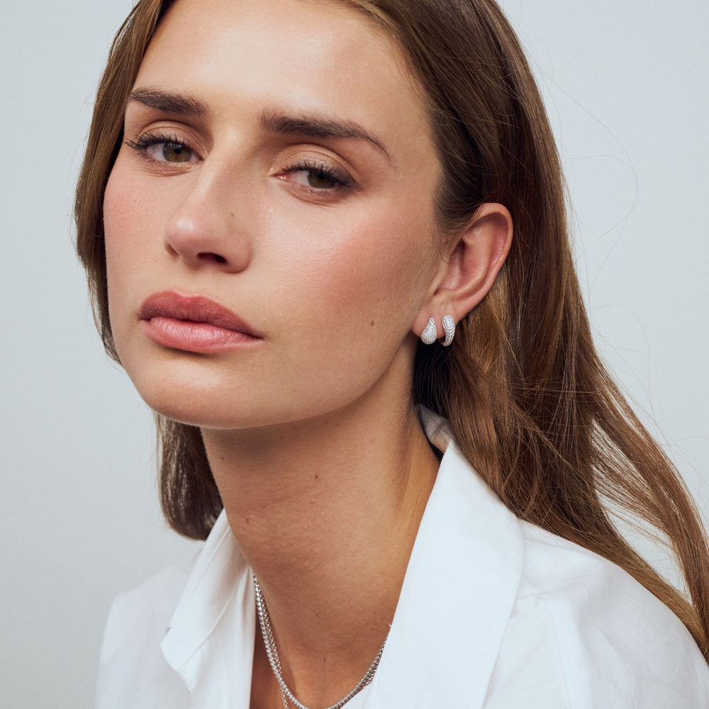 Sif Jakobs 925 Sterling Silver Goccia Calare Piccolo Earrings SJ-E2752-CZ