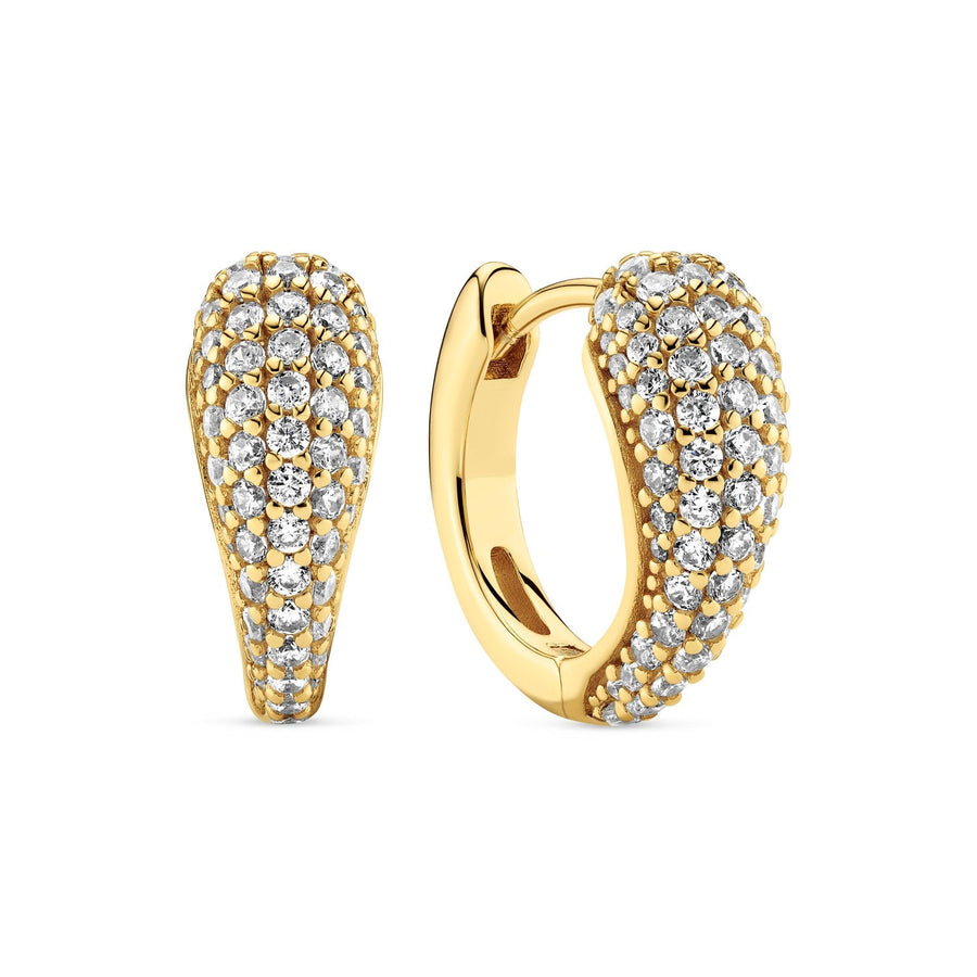 Sif Jakobs 18K gold plated Goccia Circolo Earrings SJ-E2753-CZ-YG