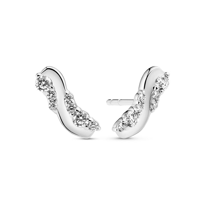Sif Jakobs 925 Sterling Silver Ellera Waves Altro Earrings SJ-E2759-CZ