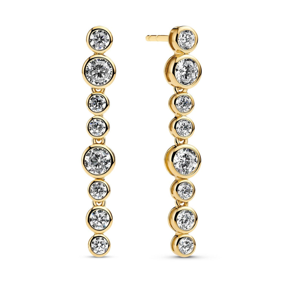 Sif Jakobs 18k Gold Plated Sardinien Lungo Piccolo Earrings SJ-E2770-CZ-YG