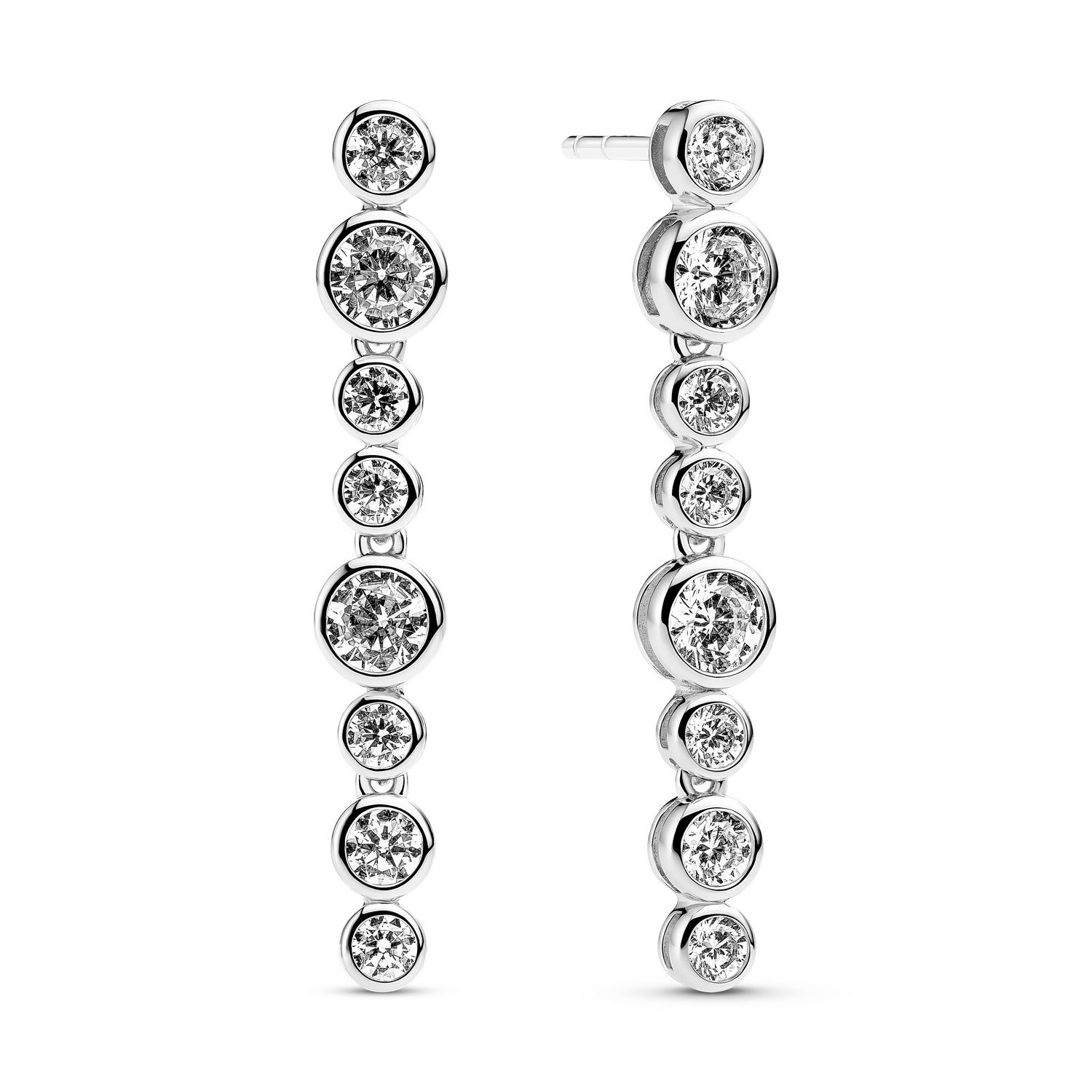 Sif Jakobs 925 Sterling Silver Sardinien Lungo Piccolo Earrings SJ-E2770-CZ