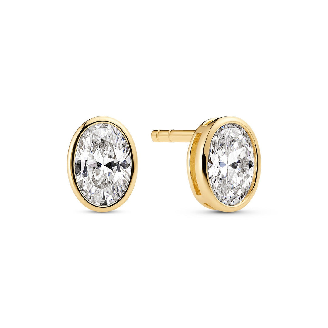 Sif Jakobs 18k Gold Plated Sardinien Ovale Earrings SJ-E2795-CZ-YG