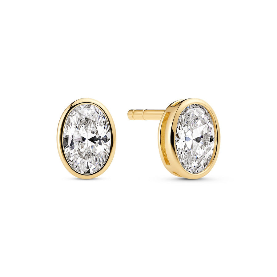 Sif Jakobs 18k Gold Plated Sardinien Ovale Earrings SJ-E2795-CZ-YG