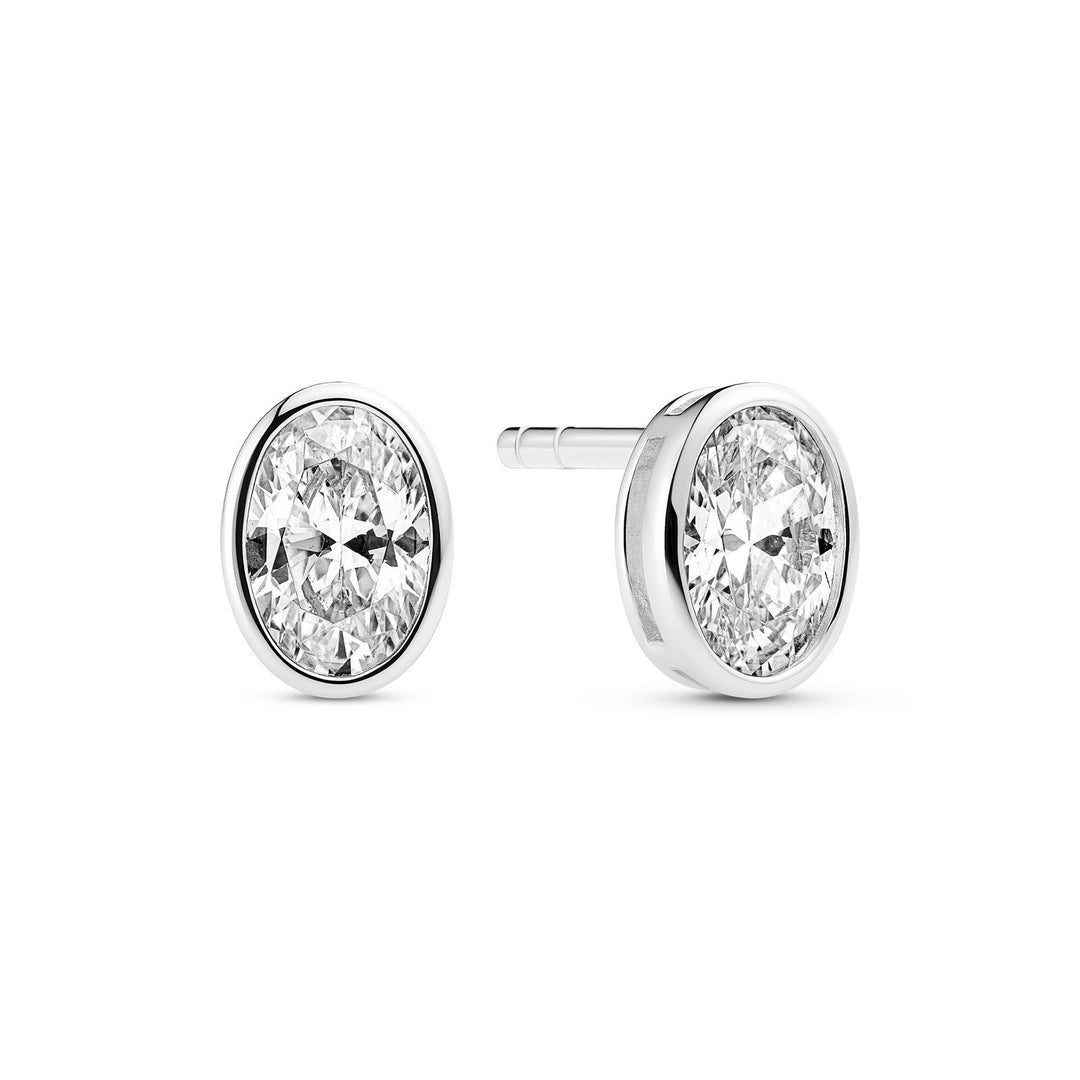 Sif Jakobs 925 Sterling Silver Sardinien Ovale Earrings SJ-E2795-CZ