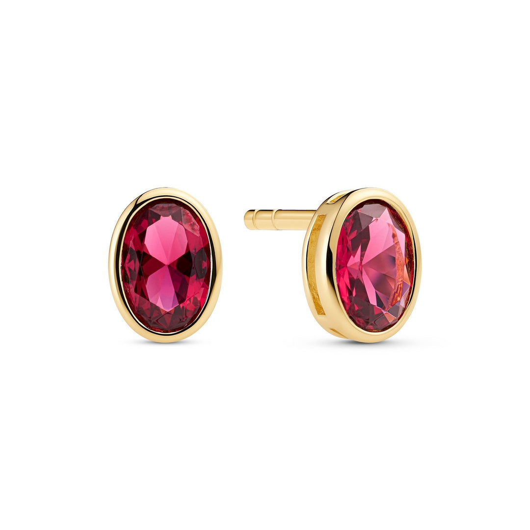 Sif Jakobs 18k Gold Plated Sardinien Ovale Earrings SJ-E2795-PKCZ-YG