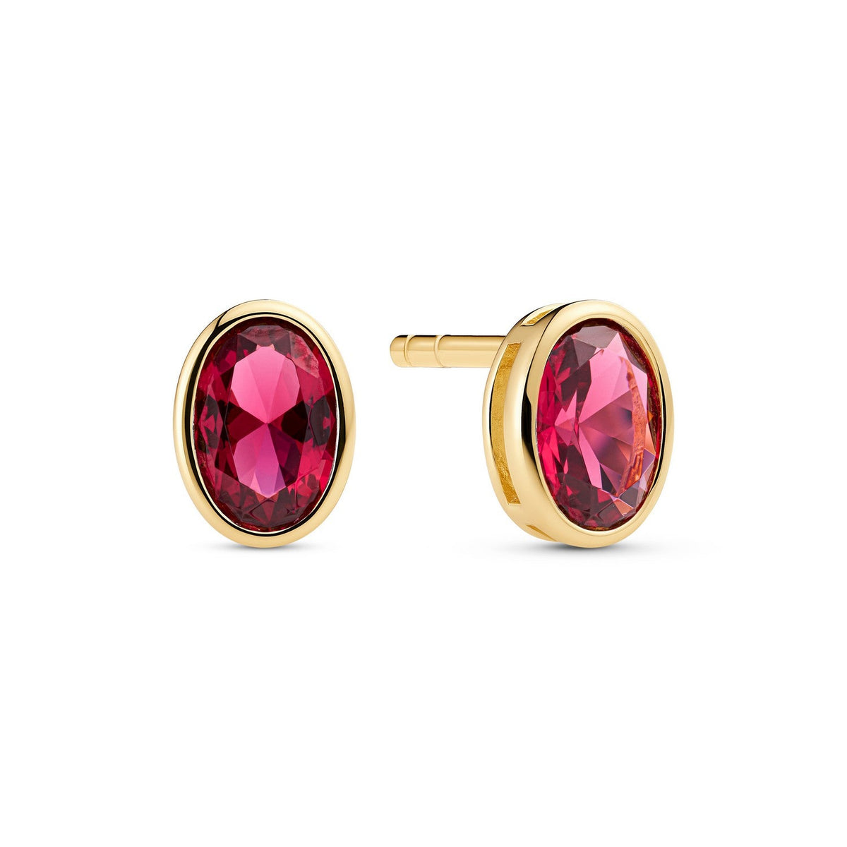 Sif Jakobs 18k Gold Plated Sardinien Ovale Earrings SJ-E2795-PKCZ-YG