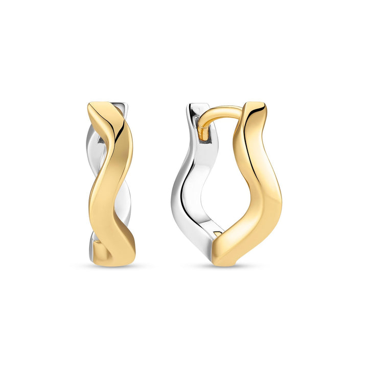 Sif Jakobs 925 Sterling Silver Ellera Waves Pianura Medio Earrings SJ-E3859-2YG