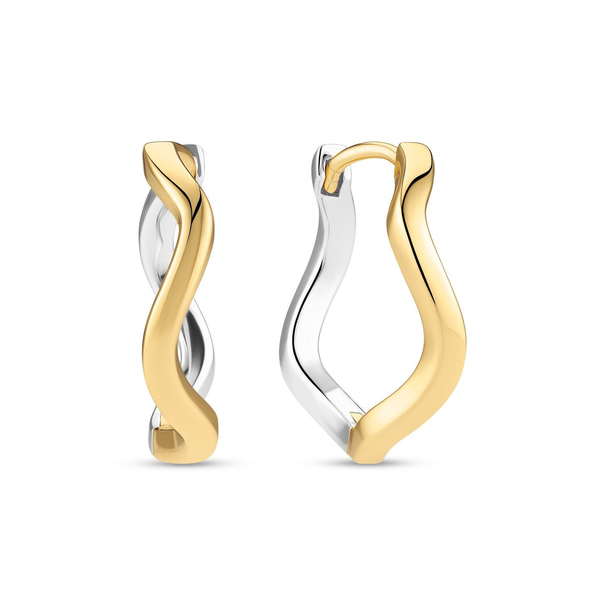 Sif Jakobs 925 Sterling Silver Ellera Waves Pianura Grande Earrings SJ-E3869-2YG
