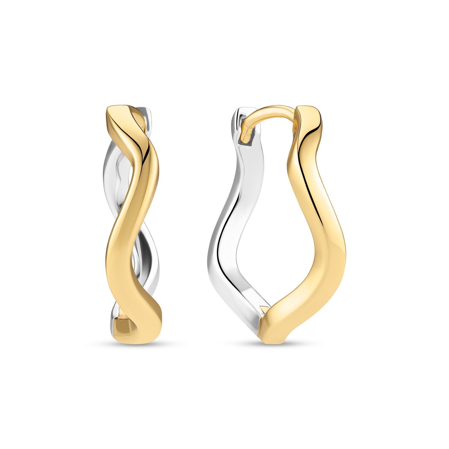 Sif Jakobs 925 Sterling Silver Ellera Waves Pianura Grande Earrings SJ-E3869-2YG