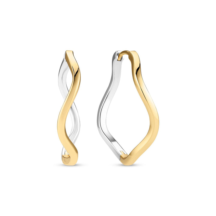 Sif Jakobs 925 Sterling Silver Ellera Waves Pianura X-Grande Earrings SJ-E3879-2YG