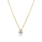 14k Yellow Gold Venice Diamond Necklace SJ-N2507-WD-YG, a luxurious 14k yellow gold necklace featuring a 0.50 ct round brilliant cut lab-grown diamond, showcasing elegance and sparkle.