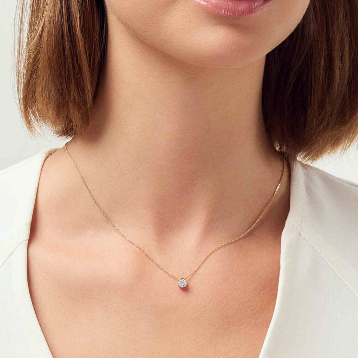14k Yellow Gold Venice Diamond Necklace SJ-N2507-WD-YG