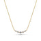 Close-up of the luxurious 14k Yellow Gold Tiara Piccolo Diamond Necklace SJ-N2518-WD-YG featuring stunning lab-grown diamonds, a perfect choice for elegant jewelry enthusiasts.