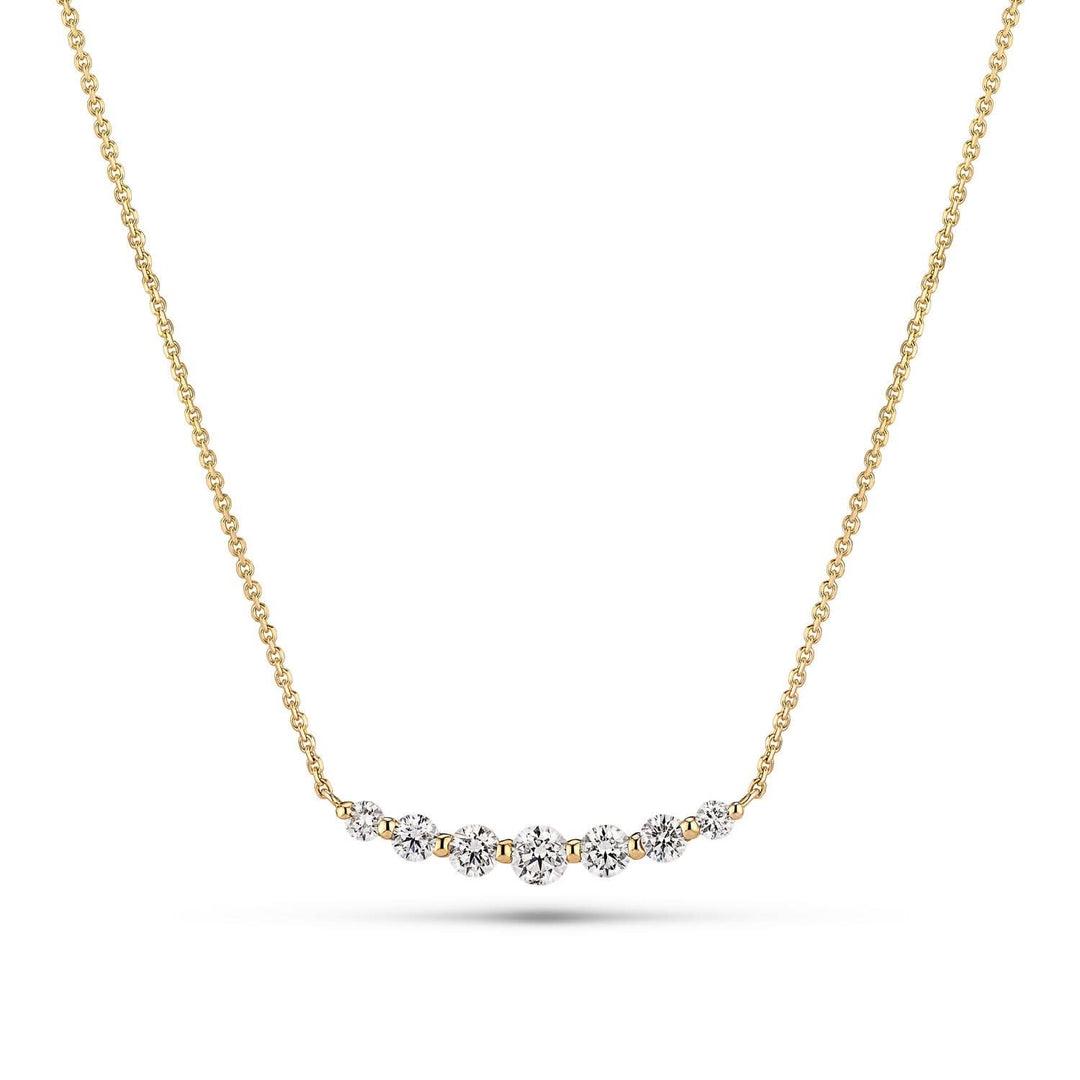 14k Yellow Gold Tiara Grande Diamond Necklace SJ-N2519-WD-YG